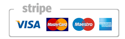 Secure payment — Visa, Mastercard, Maestro, American Express via Stripe